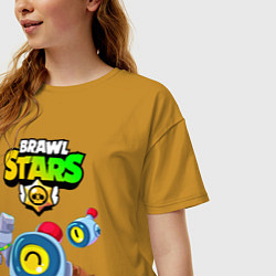 Футболка оверсайз женская BRAWL STARS NANI, цвет: горчичный — фото 2