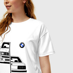 Футболка оверсайз женская BMW БМВ Z, цвет: белый — фото 2