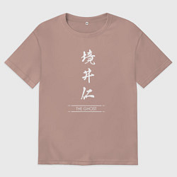 Женская футболка оверсайз Ghost of Tsushima - иероглифы