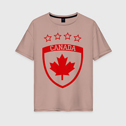 Женская футболка оверсайз Canada: 4 Stars
