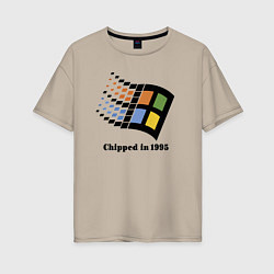 Женская футболка оверсайз Chipped in 1995 - retro