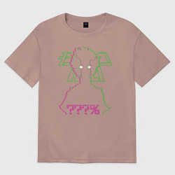 Женская футболка оверсайз Mob Psycho 100%