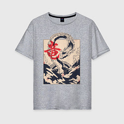 Женская футболка оверсайз Морской дракон