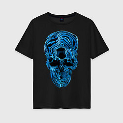 Женская футболка оверсайз Skull - illusion