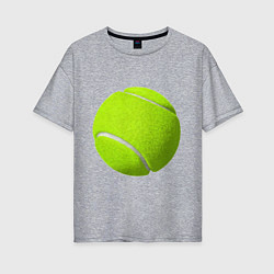 Футболка оверсайз женская Теннис, цвет: меланж
