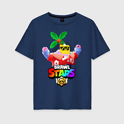 Женская футболка оверсайз BRAWL STARS SPROUT TROPICAL