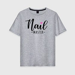 Женская футболка оверсайз Nail master