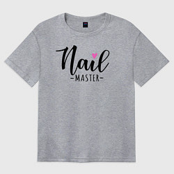 Футболка оверсайз женская Nail master, цвет: меланж