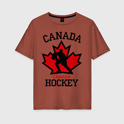 Женская футболка оверсайз Canada Hockey