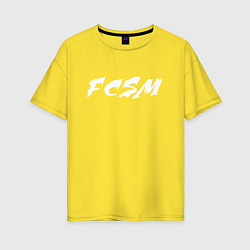 Футболка оверсайз женская FCSM, цвет: желтый