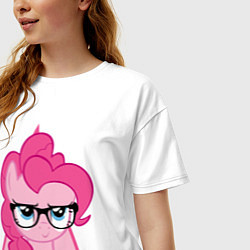 Футболка оверсайз женская Pinky Pie hipster, цвет: белый — фото 2