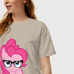 Футболка оверсайз женская Pinky Pie hipster, цвет: миндальный — фото 2