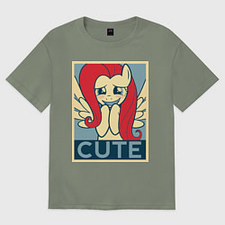 Женская футболка оверсайз Fluttershy cute