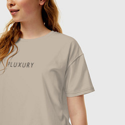 Футболка оверсайз женская PLUXURY, цвет: миндальный — фото 2