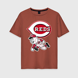 Женская футболка оверсайз Cincinnati reds - baseball team - talisman