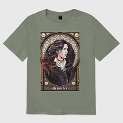 Футболка оверсайз женская The Witcher, Yennefer, цвет: авокадо