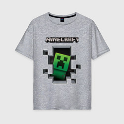 Женская футболка оверсайз Майнкрафт