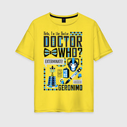 Женская футболка оверсайз Hello, i'm the Doctor