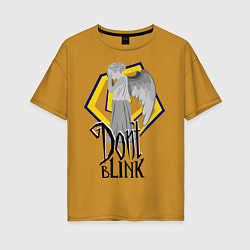 Женская футболка оверсайз Don't blink