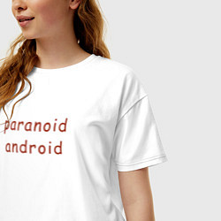 Футболка оверсайз женская Radiohead paranoid android, цвет: белый — фото 2