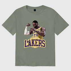 Футболка оверсайз женская LeBron - Lakers, цвет: авокадо