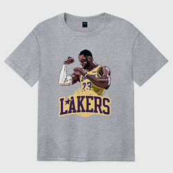 Футболка оверсайз женская LeBron - Lakers, цвет: меланж