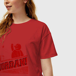 Футболка оверсайз женская Jordan, цвет: красный — фото 2