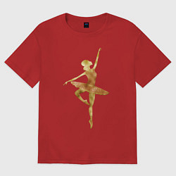 Футболка оверсайз женская Балерина, цвет: красный
