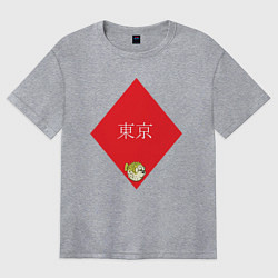 Женская футболка оверсайз Японская фугу