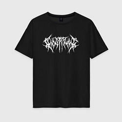 Футболка оверсайз женская GHOSTEMANE НА СПИНЕ, цвет: черный