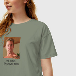Футболка оверсайз женская He had dreams too, цвет: авокадо — фото 2