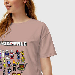 Футболка оверсайз женская UNDERTALE, цвет: пыльно-розовый — фото 2