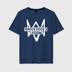 Футболка оверсайз женская Watch Dogs: Legion, цвет: тёмно-синий