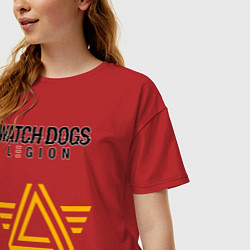 Футболка оверсайз женская ЧВК Watch Dogs Legion, цвет: красный — фото 2