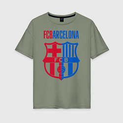 Футболка оверсайз женская Barcelona FC, цвет: авокадо
