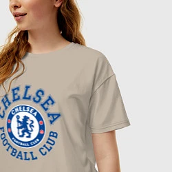 Футболка оверсайз женская Chelsea FC, цвет: миндальный — фото 2
