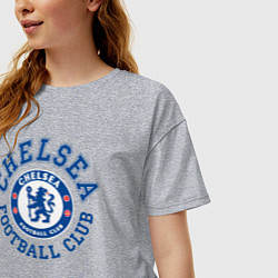 Футболка оверсайз женская Chelsea FC, цвет: меланж — фото 2