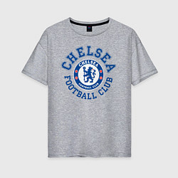 Футболка оверсайз женская Chelsea FC, цвет: меланж