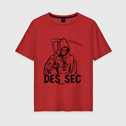 Женская футболка оверсайз Watch dogs Des Sec Z
