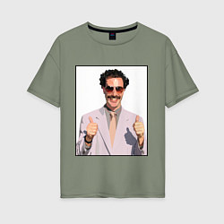 Футболка оверсайз женская Борат Z, цвет: авокадо