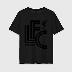 Футболка оверсайз женская Liverpool FC, цвет: черный