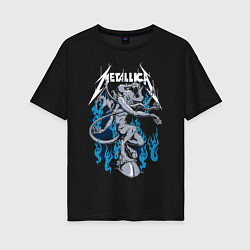 Женская футболка оверсайз Metallica - черт