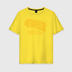 Футболка оверсайз женская Nirvana, цвет: желтый