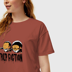 Футболка оверсайз женская Pulp fiction, цвет: кирпичный — фото 2