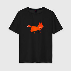 Женская футболка оверсайз Рыжая лисичка