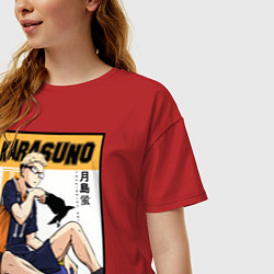 Футболка оверсайз женская Haikyuu Haikuu Haikyu, цвет: красный — фото 2