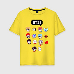 Женская футболка оверсайз BTS BT21