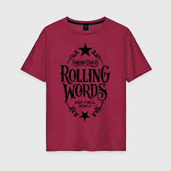 Женская футболка оверсайз Snoop Dogg: Rolling Words