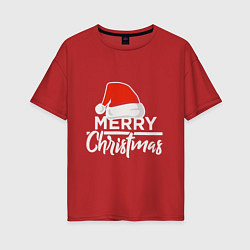 Женская футболка оверсайз Merry Christmas