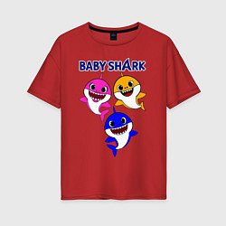 Женская футболка оверсайз Baby Shark